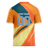 Custom Unisex Orange & Cream Pattern Football Jersey