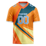 Custom Unisex Orange & Cream Pattern Football Jersey