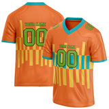 Custom Unisex Orange & Yellow Pattern Football Jersey