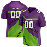 Custom Unisex Purple & Green Pattern Football Jersey