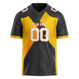 Custom Unisex Black & Yellow Pattern Football Jersey