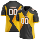 Custom Unisex Black & Yellow Pattern Football Jersey