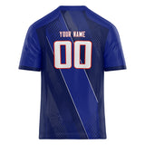 Custom Unisex Midnight Blue & Navy Pattern Football Jersey