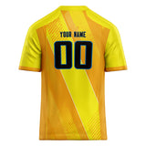 Custom Unisex Yellow & Gold Pattern Football Jersey