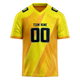 Custom Unisex Yellow & Gold Pattern Football Jersey