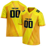 Custom Unisex Yellow & Gold Pattern Football Jersey