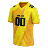 Custom Unisex Yellow & Gold Pattern Football Jersey