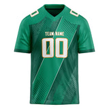 Custom Unisex Green & White Pattern Football Jersey