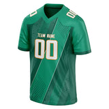 Custom Unisex Green & White Pattern Football Jersey