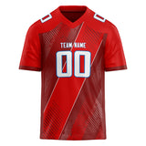 Custom Unisex Red & Crimson Pattern Football Jersey