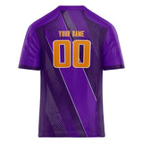 Custom Unisex Purple & Deep Purple Pattern Football Jersey