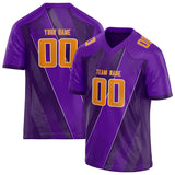 Custom Unisex Purple & Deep Purple Pattern Football Jersey