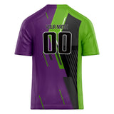 Custom Unisex Purple & Black Pattern Football Jersey