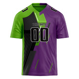 Custom Unisex Purple & Black Pattern Football Jersey