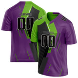 Custom Unisex Purple & Black Pattern Football Jersey