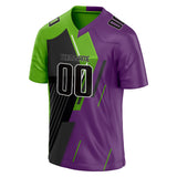 Custom Unisex Purple & Black Pattern Football Jersey