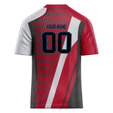 Custom Unisex Crimson & Black Pattern Football Jersey