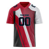 Custom Unisex Crimson & Black Pattern Football Jersey