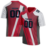 Custom Unisex Crimson & Black Pattern Football Jersey