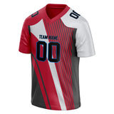 Custom Unisex Crimson & Black Pattern Football Jersey