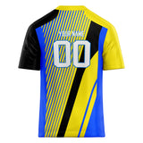 Custom Unisex Yellow & Black Pattern Football Jersey