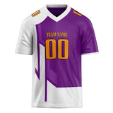 Custom Unisex Purple & White Pattern Football Jersey