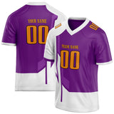 Custom Unisex Purple & White Pattern Football Jersey