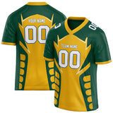 Custom Unisex Yellow & Green Pattern Football Jersey