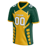 Custom Unisex Yellow & Green Pattern Football Jersey