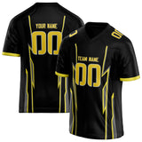 Custom Unisex Black & Yellow Pattern Football Jersey