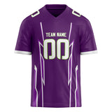 Custom Unisex Purple & White Pattern Football Jersey