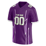 Custom Unisex Purple & White Pattern Football Jersey