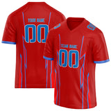 Custom Unisex Red & Blue Pattern Football Jersey