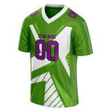 Custom Unisex Green & White Pattern Football Jersey