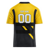 Custom Unisex Black & Yellow Pattern Football Jersey