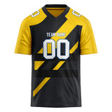 Custom Unisex Black & Yellow Pattern Football Jersey