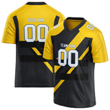 Custom Unisex Black & Yellow Pattern Football Jersey