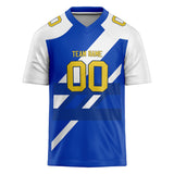 Custom Unisex Blue & White Pattern Football Jersey