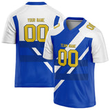 Custom Unisex Blue & White Pattern Football Jersey