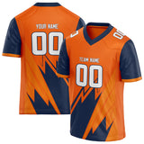 Custom Unisex Orange & Black Pattern Football Jersey