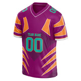 Custom Unisex Purple & Orange Pattern Football Jersey