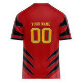 Custom Unisex Crimson & Black Pattern Football Jersey