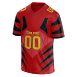 Custom Unisex Crimson & Black Pattern Football Jersey