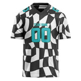 Custom Unisex Black & White Pattern Football Jersey