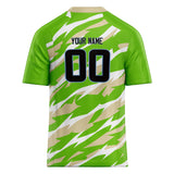 Custom Unisex Green & Cream Pattern Football Jersey