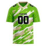 Custom Unisex Green & Cream Pattern Football Jersey