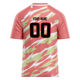 Custom Unisex Pink & White Pattern Football Jersey