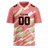 Custom Unisex Pink & White Pattern Football Jersey