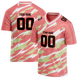 Custom Unisex Pink & White Pattern Football Jersey