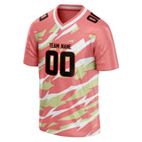 Custom Unisex Pink & White Pattern Football Jersey